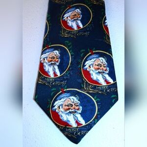 Jingle Bells Santa Claus Christmas Tie, Men's Holiday Tie